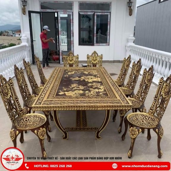 Bàn Ghế Nhôm Đúc AK010