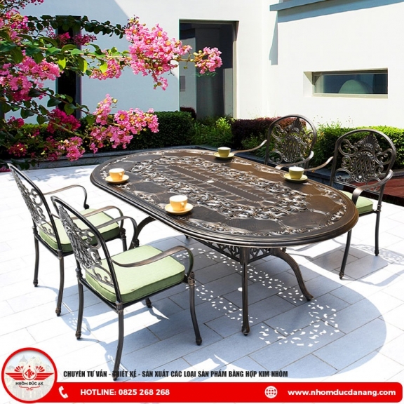 Bàn Ghế Nhôm Đúc AK04