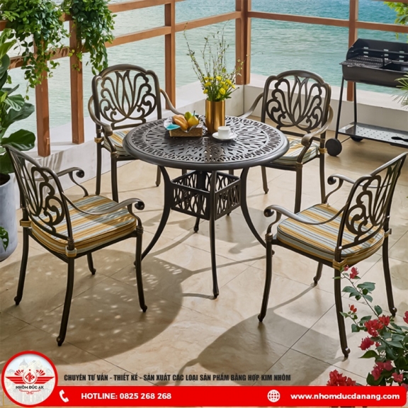 Bàn Ghế Nhôm Đúc AK06