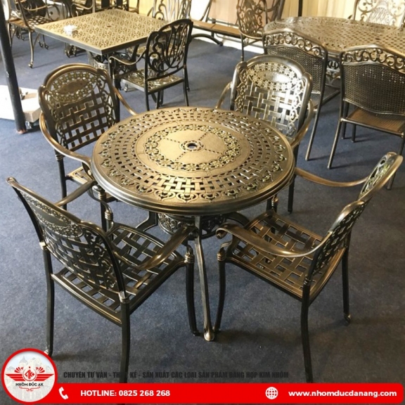 Bàn Ghế Nhôm Đúc AK09